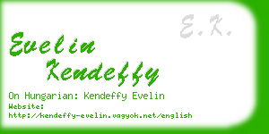 evelin kendeffy business card